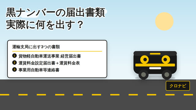 黒ナンバーの届出書類、実際に何を出す？ 動画サムネイル